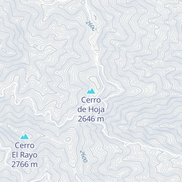 Map of Cerro de Hoja