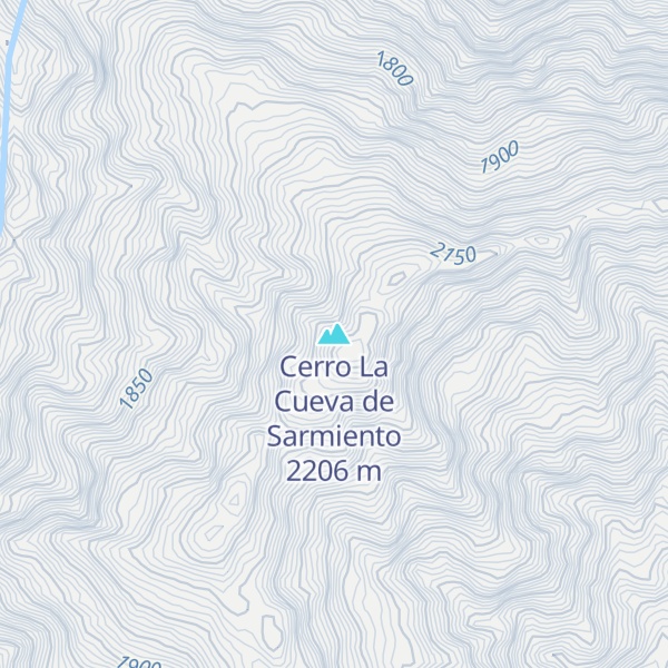 Map of Cerro La Cueva de Sarmiento