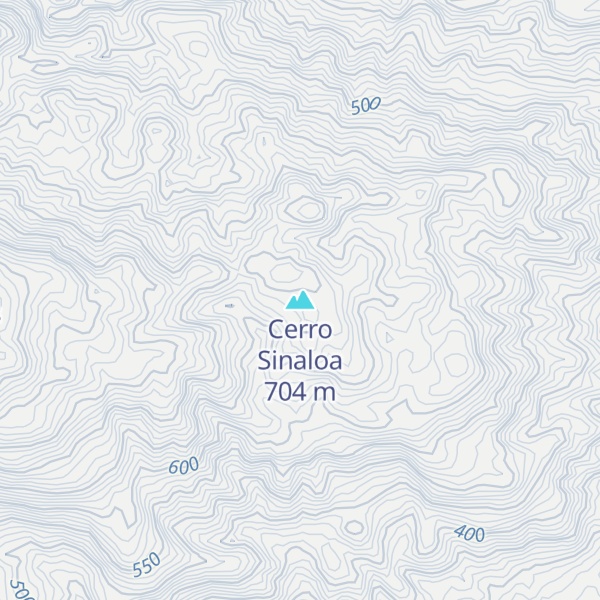 Map of Cerro Sinaloa
