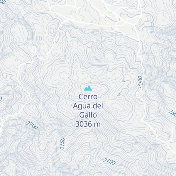 Map of Cerro Agua del Gallo