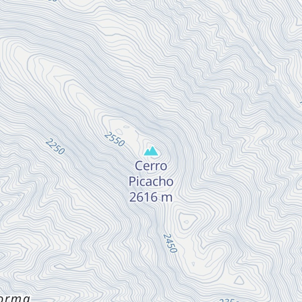 Map of Cerro Picacho