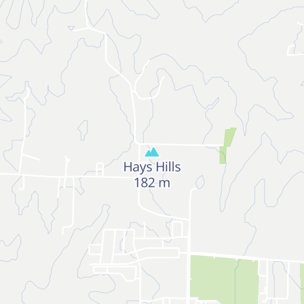 Map of Hays Hills