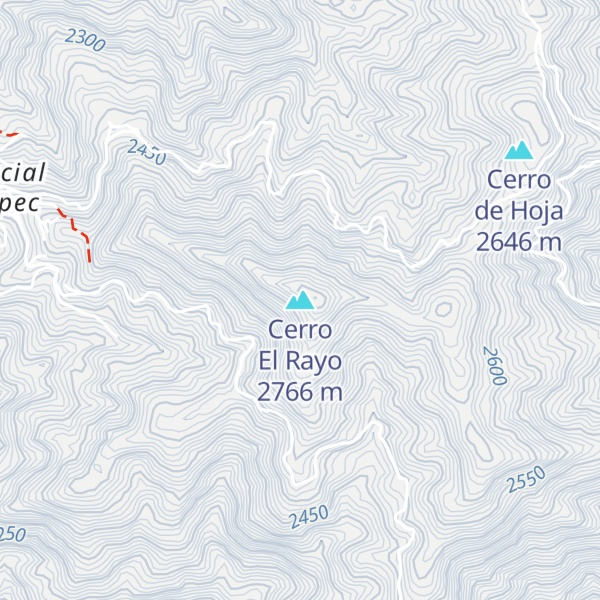 Map of Cerro El Rayo