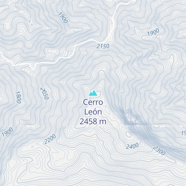 Map of Cerro León