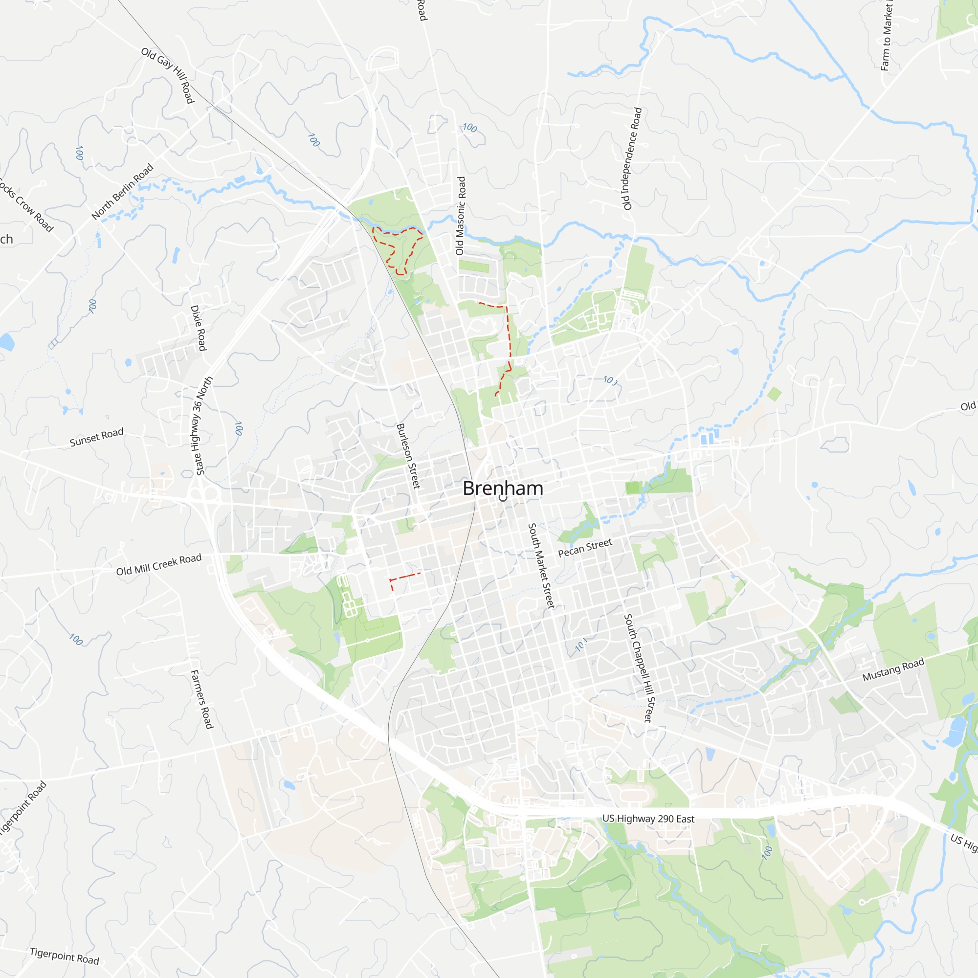 Brenham Visitor Center map