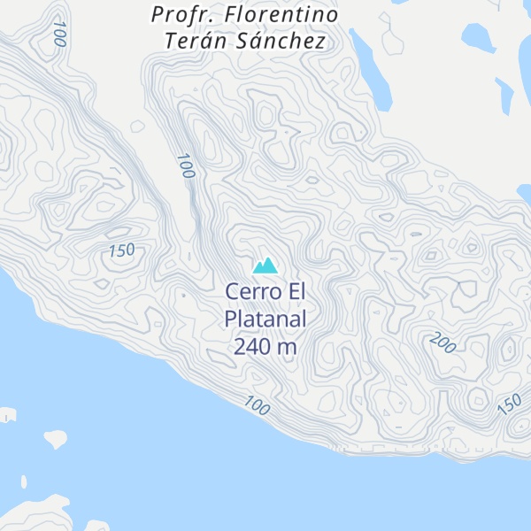 Map of Cerro El Platanal