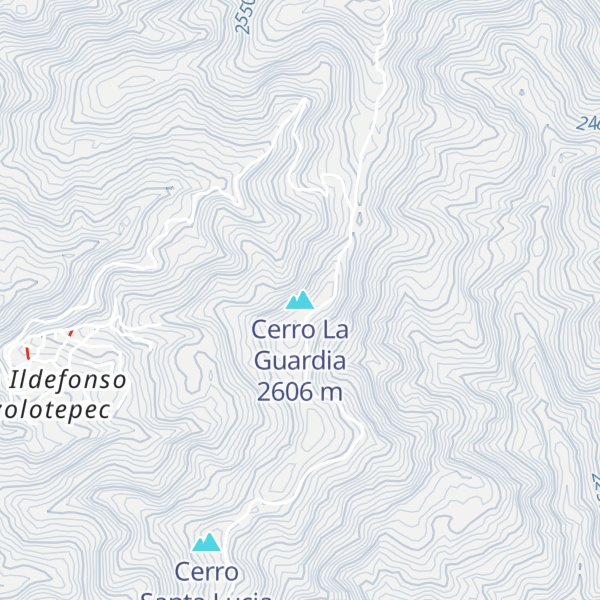Map of Cerro La Guardia