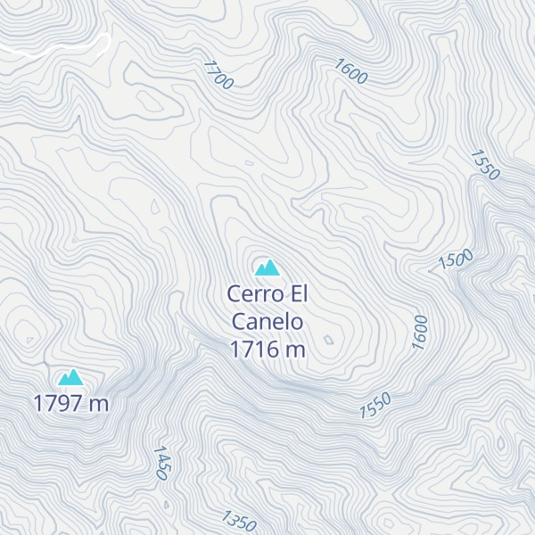 Map of Cerro El Canelo
