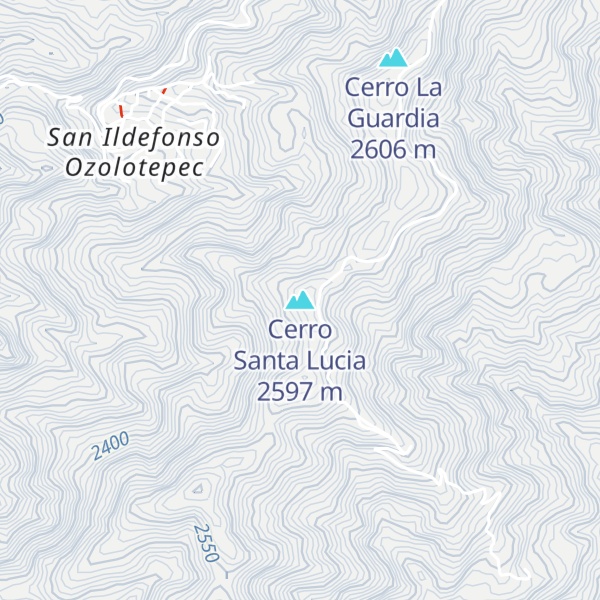 Map of Cerro Santa Lucia