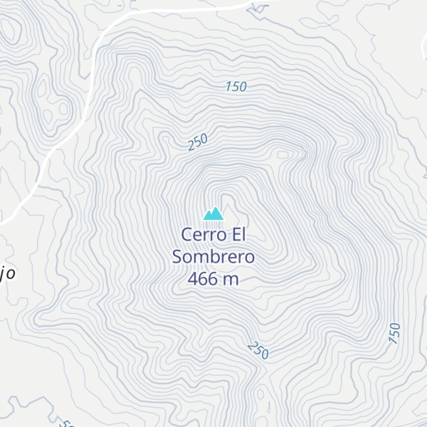 Map of Cerro El Sombrero