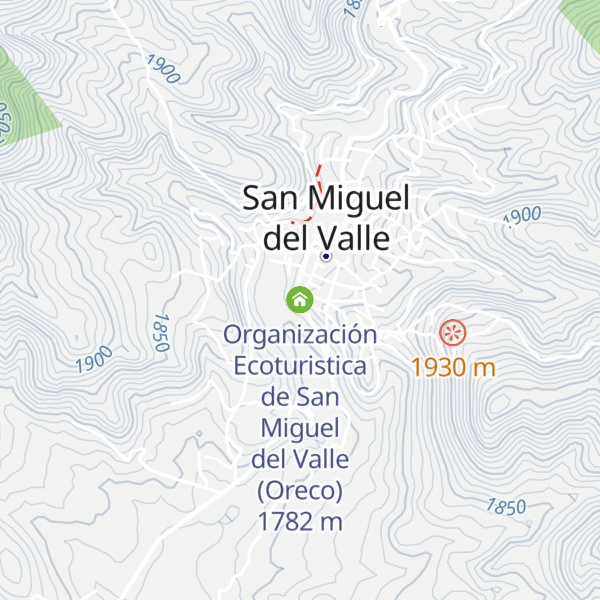 Map of Organización Ecoturistica de San Miguel del Valle (Oreco)