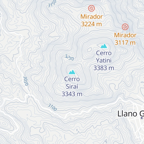 Map of Cerro Siraí