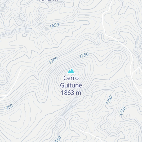 Map of Cerro Guitune