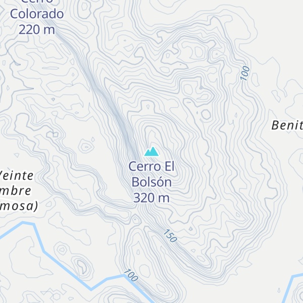 Map of Cerro El Bolsón