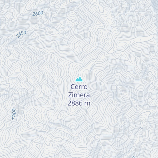 Map of Cerro Zimera