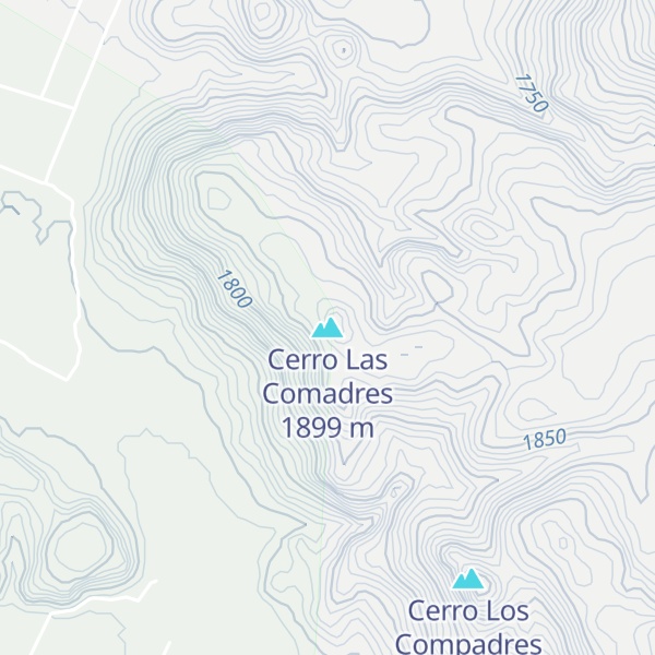 Map of Cerro Las Comadres
