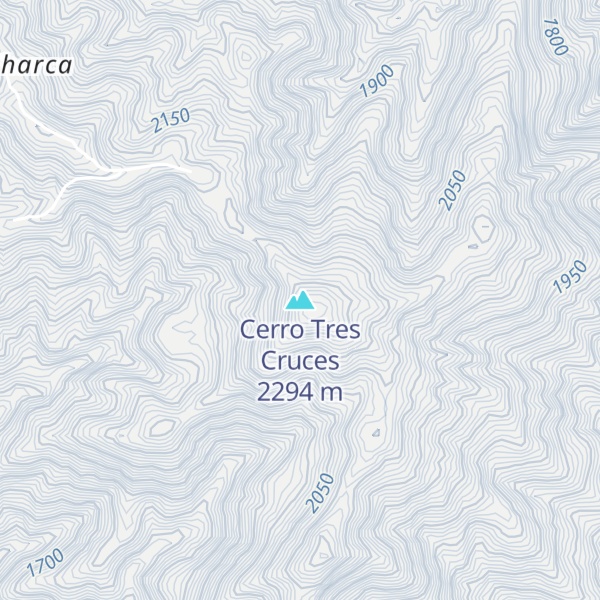 Map of Cerro Tres Cruces
