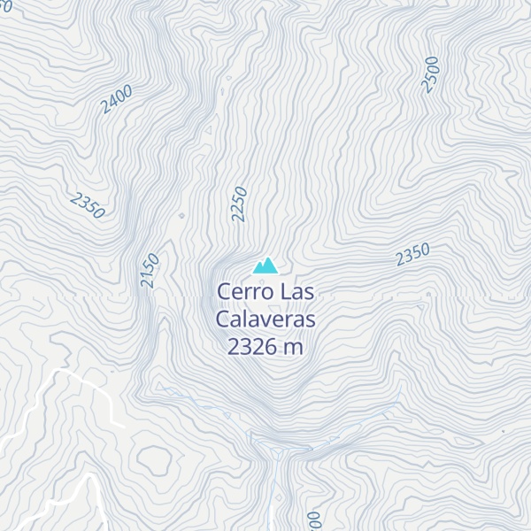 Map of Cerro Las Calaveras