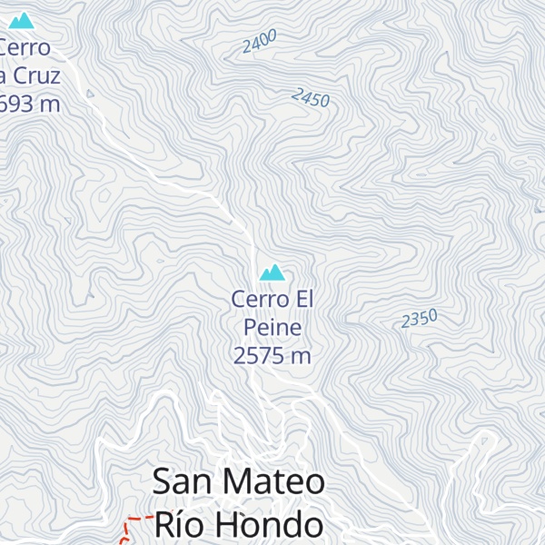 Map of Cerro El Peine