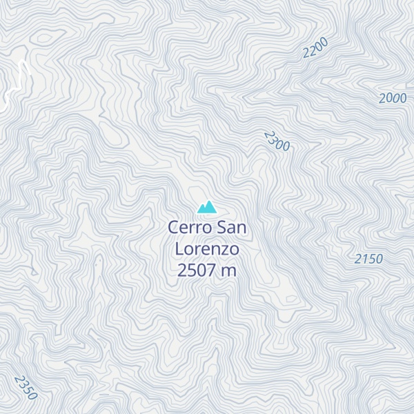 Map of Cerro San Lorenzo