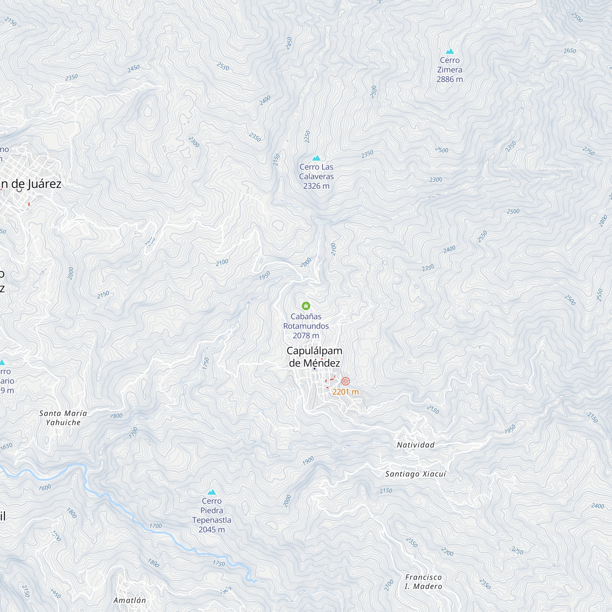 Cabañas Rotamundos map