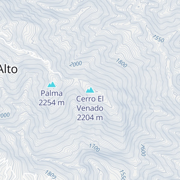 Map of Cerro El Venado