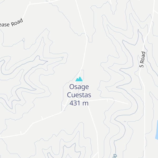 Map of Osage Cuestas