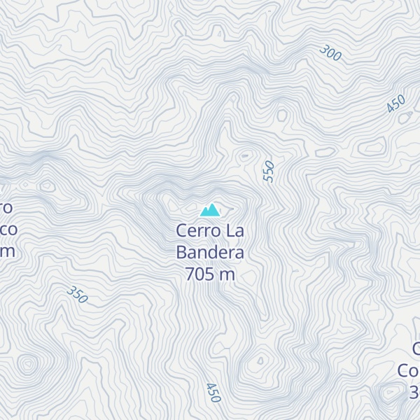 Map of Cerro La Bandera
