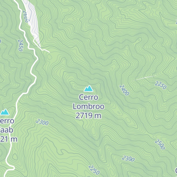 Map of Cerro Lombroo