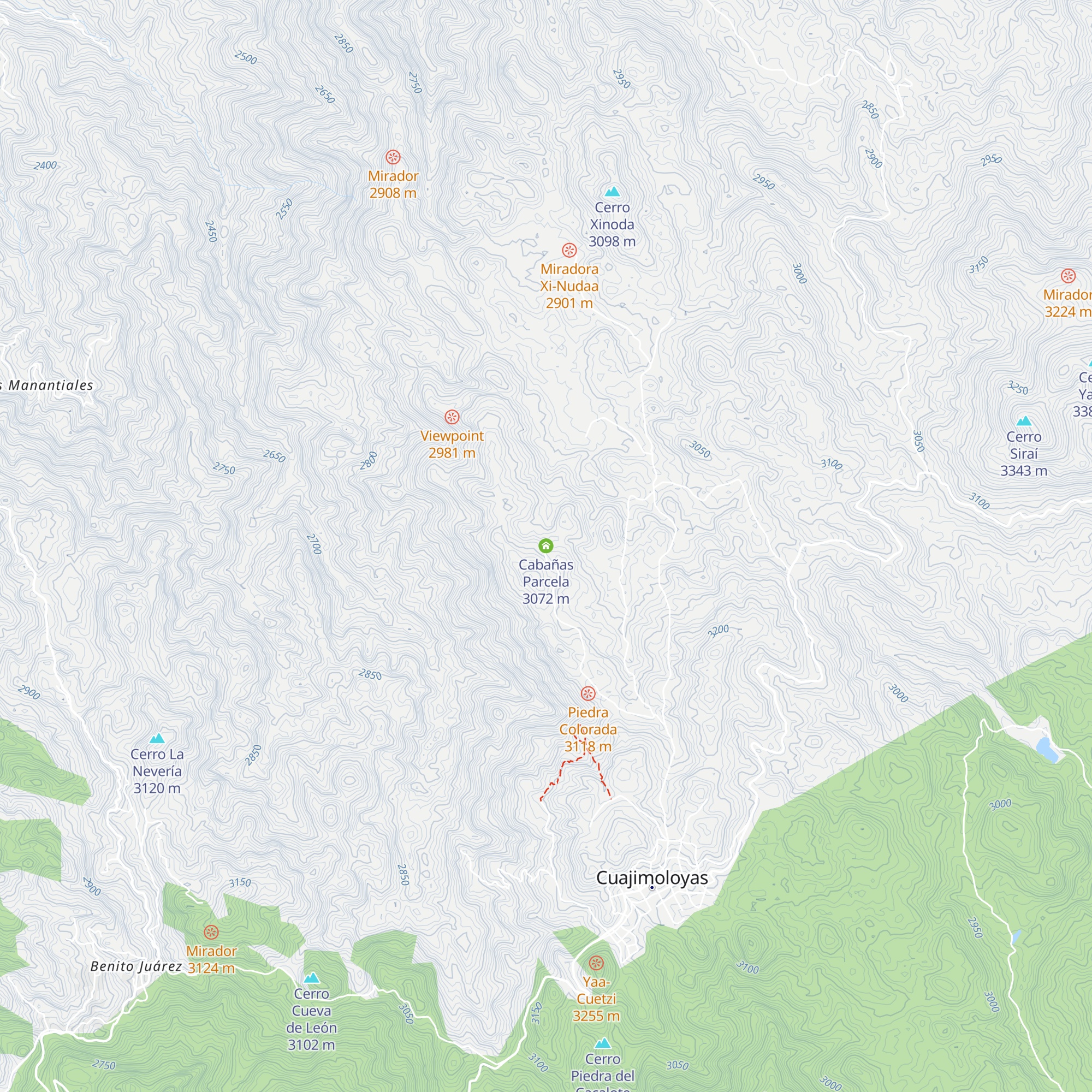 Cabañas Parcela map