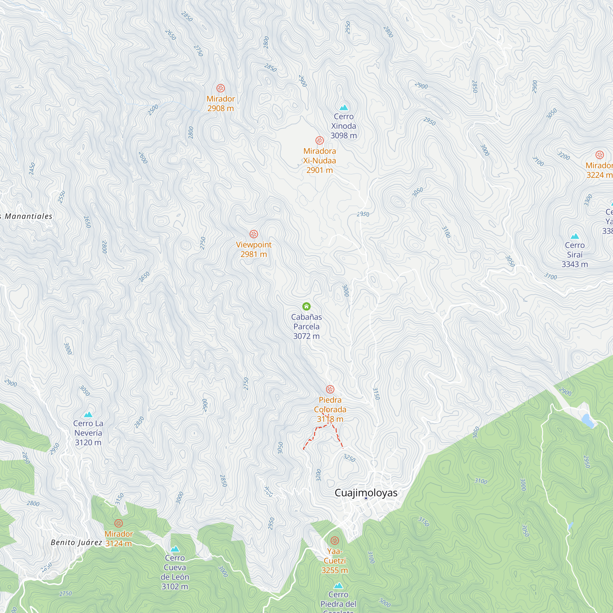 Cabañas Parcela map