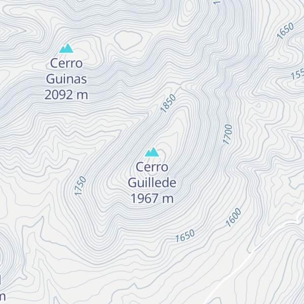 Map of Cerro Guillede