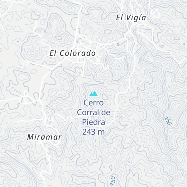 Map of Cerro Corral de Piedra