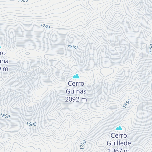 Map of Cerro Guinas