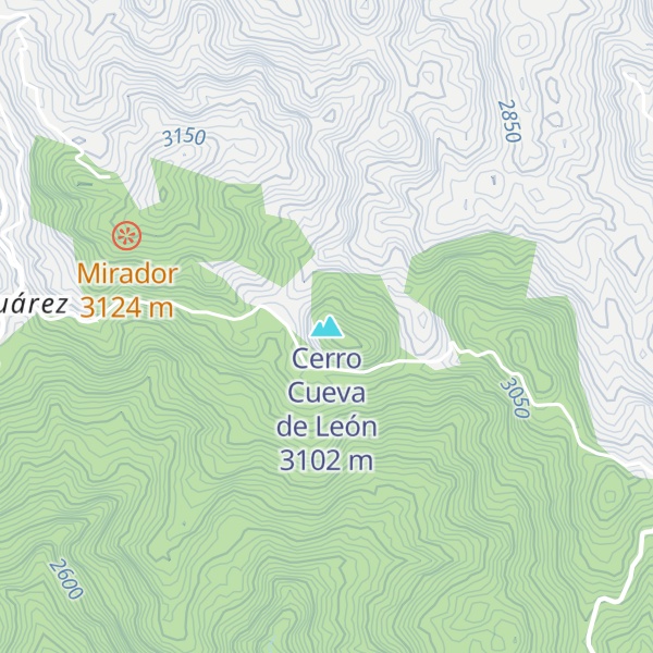 Map of Cerro Cueva de León