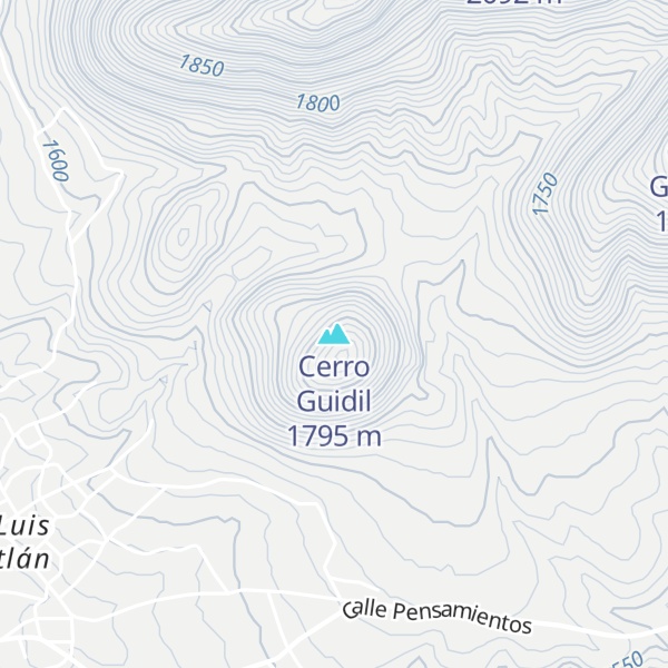 Map of Cerro Guidil