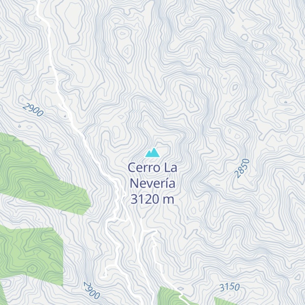 Map of Cerro La Nevería