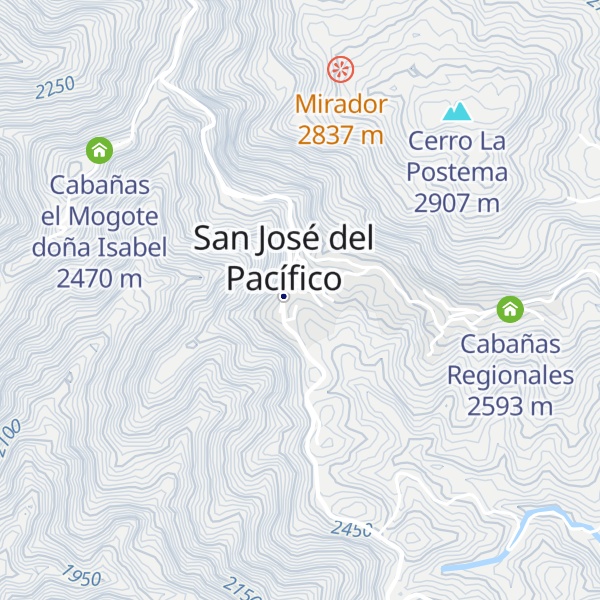 Map of Cabañas San José