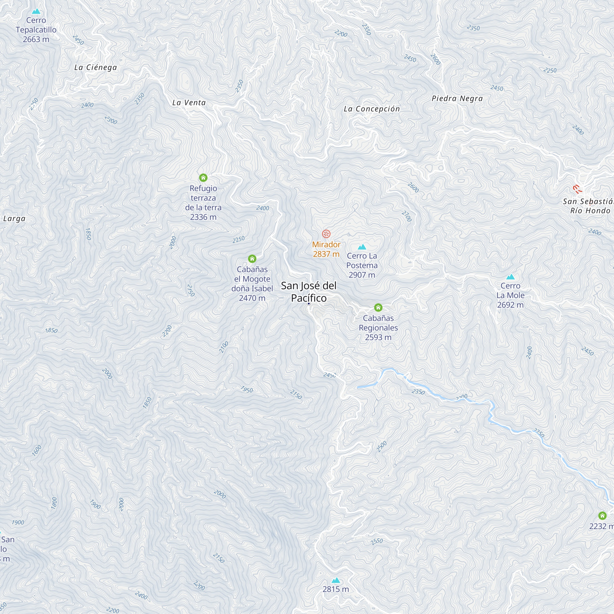 Cabañas Pacífico map