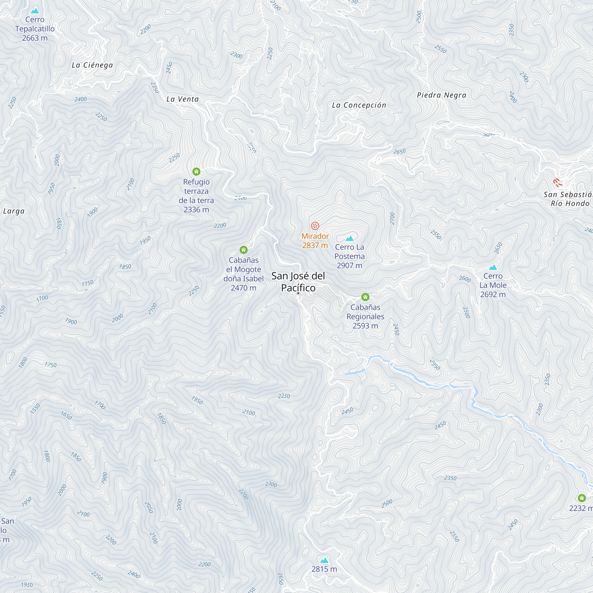 Cabañas Pacífico map