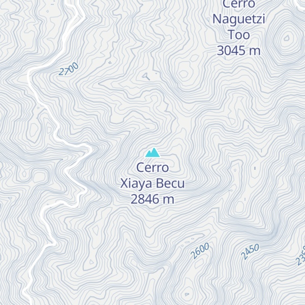 Map of Cerro Xiaya Becu