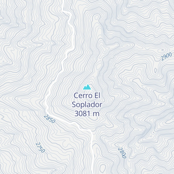 Map of Cerro El Soplador