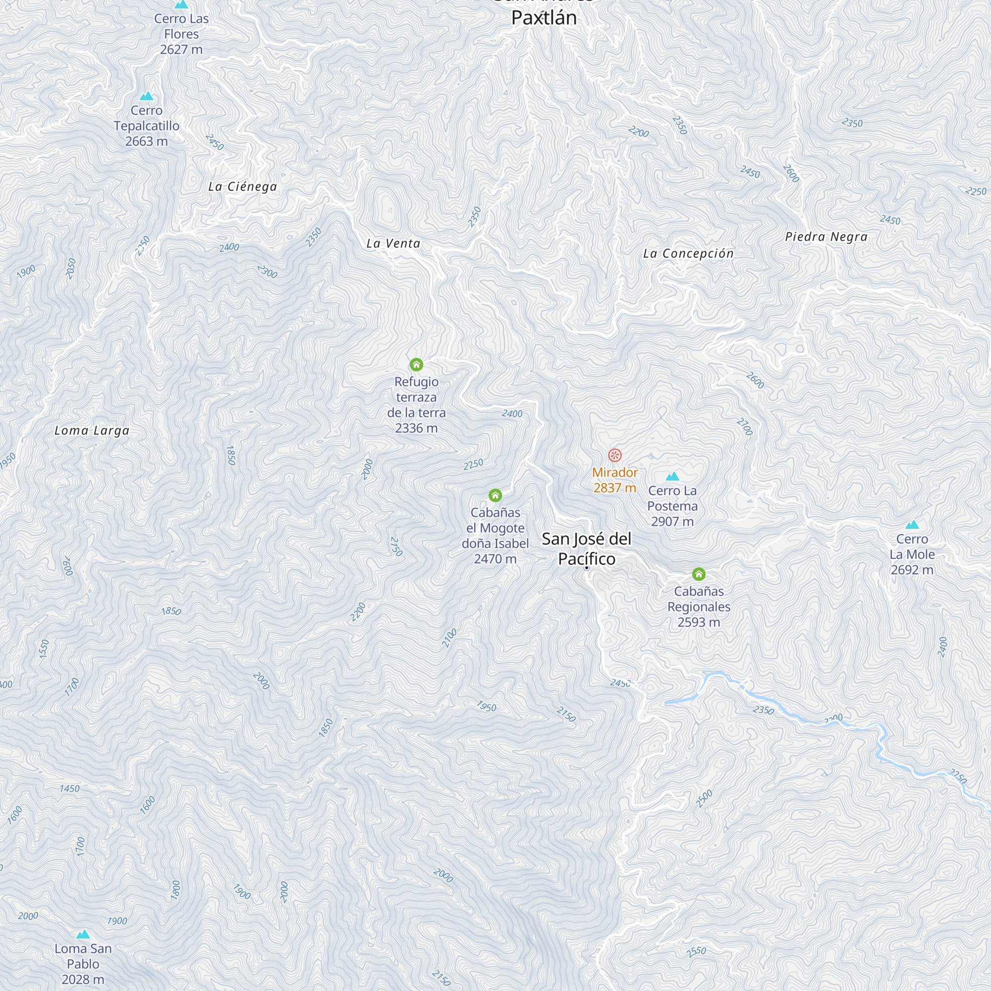 Cabañas el Mogote doña Isabel map