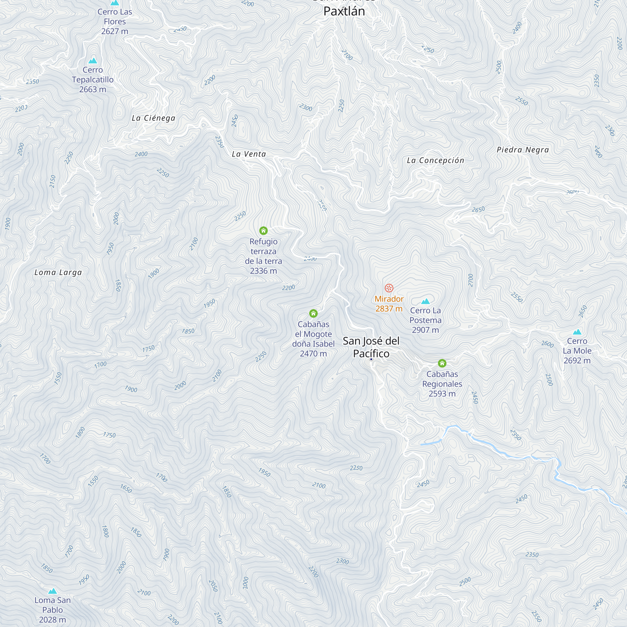 Cabañas el Mogote doña Isabel map