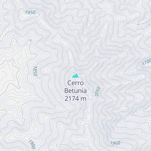Map of Cerro Betunia