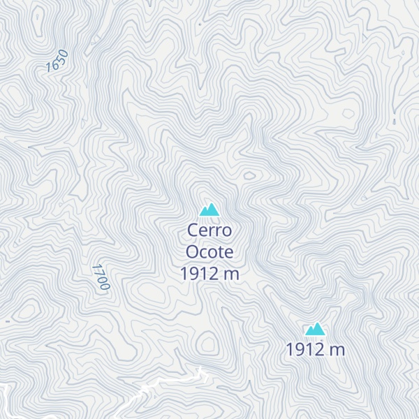 Map of Cerro Ocote