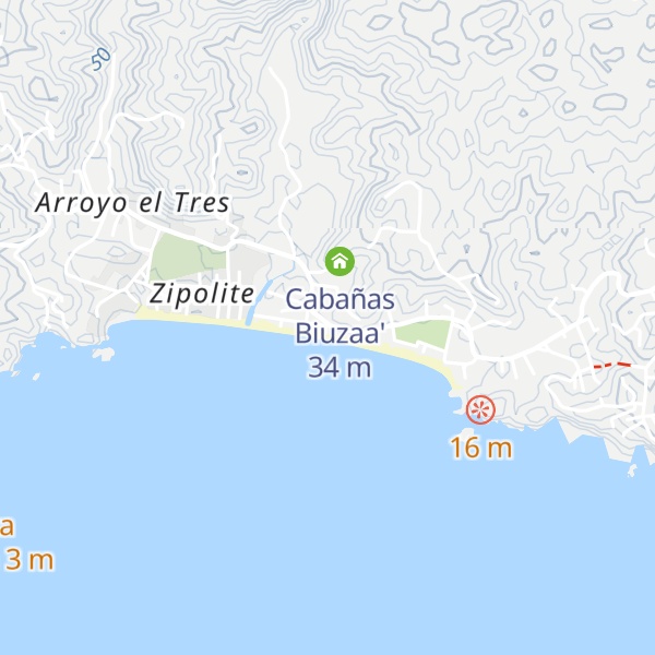 Map of Cabanas El Peyote