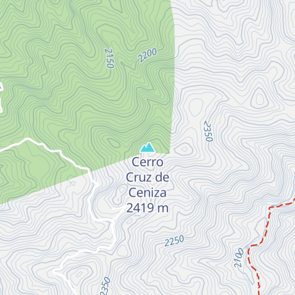 Map of Cerro Cruz de Ceniza