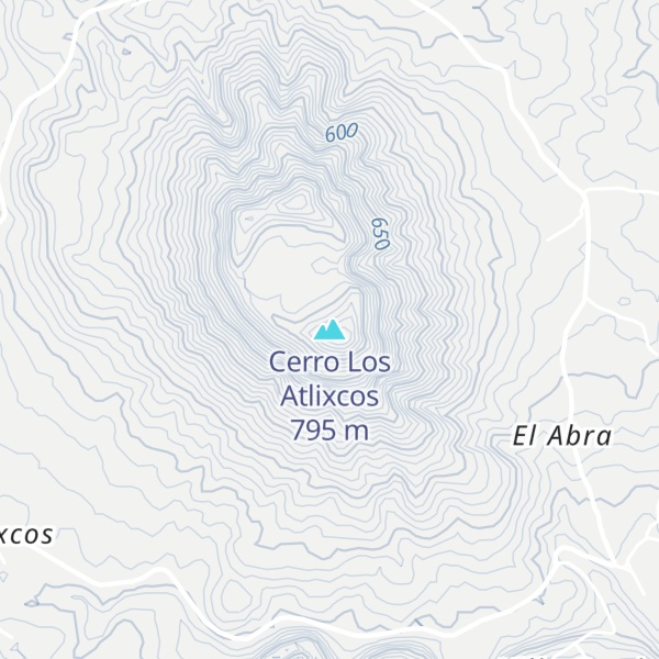 Map of Cerro Los Atlixcos