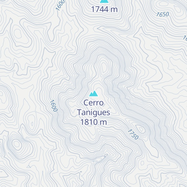 Map of Cerro Tanigues